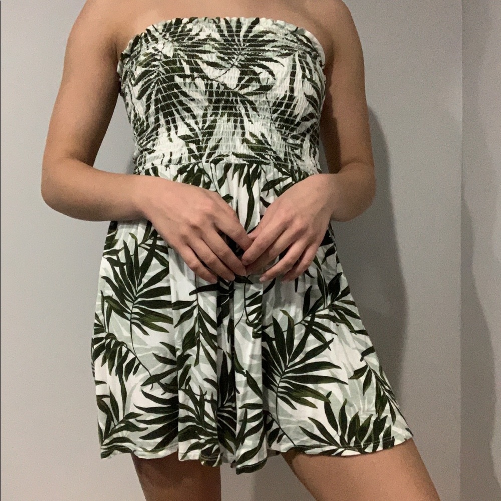 Green Palm Leaf Romper